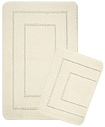 Кремави килими за баня в комплект от 2 бр. 50x80 cm Cerceve – Foutastic