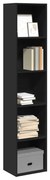 857886 vidaXL Етажерка за книги, черна, 40x30x189 см, инженерно дърво