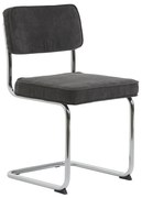 Сив велурен трапезен стол Rupert – Unique Furniture