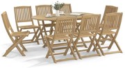 3214233 vidaXL Сгъваеми градински столове 8 бр 48,5x57x90 см акация масив