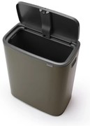 Сиво стоманено кошче за боклук, отваряне с докосване 60 l Bo Touch Bin – Brabantia
