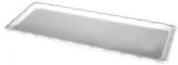 Поликарбонатно плато за десерти бяло 10x30x2см. (ZCP 223-2)AN - Alkan