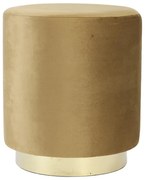 Табуретка от кадифе в златисто и светлокафяво Nadien - Light &amp; Living