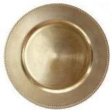 Horecano - Полипропиленова подложна чиния с релефен кант златиста ф33см (T119)