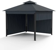 Blumfeldt Grandezza Cortina градинска беседка 3x3 м, устойчива на атмосферни влияния, прахово покритие, странични ролети