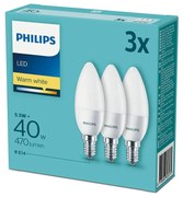 К-кт 3 бр. LED крушка Philips E14/5,5W/230V 2700K