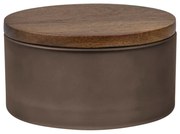 Кафяв стъклен органайзер за баня за памучни тампони Modest – Mette Ditmer Denmark