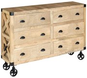 Скрин atmosphera Silas, 6 чекмеджета, 150x40 cm