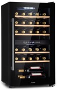 Klarstein Barossa 29 Duo, охладител за вино, 29 бутилки, 80 литра, 2 зони, управление с бутон