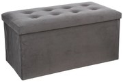 Пейка за съхранение atmosphera Lysandre, Кадифе, MDF, Сив
