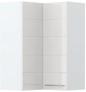 Висящ ъглов шкаф Hudson V9-UG-2K-White - White glossy