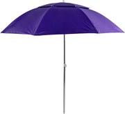 Плажен чадър Muhler YL1039, 200x200 см, UV защита, Стоманена рамка, Регулируем наклон, Лилав