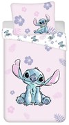 Светлорозово единично памучно детско спално бельо 140x200 cm Lilo &amp; Stitch "Pink" – Jerry Fabrics