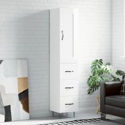 3200227 vidaXL Висок шкаф, бял гланц, 34,5x34x180 см, инженерно дърво