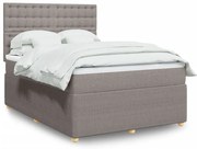 3292069 vidaXL Боксспринг легло с матрак, таупе, 140x190 см, плат