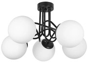 Плафон МОНА, черен/бял, 5xE27