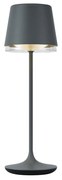 Настолна лампа тъмно сива вкл. LED IP65 акумулаторна със станция за зареждане - Bass