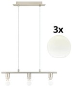 Eglo - LED Пендел MY CHOICE 3xE14/4W/230V хром/бял