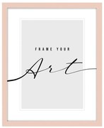 Светлорозова пластмасова рамка за стена 34x44 cm