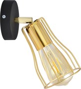 Стенен спот TUBE 1xE27/15W/230V златист/черен