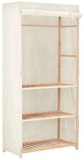 247107 vidaXL Гардероб за дрехи с 3 рафта, 79x40x170 см