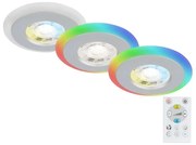 Briloner - К-кт 3x LED RGBW Димируема лампа за баня LED/5W/230V IP44 + д.у.