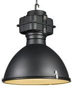 Интелигентен индустриален висящ аплик черен 53 см с A60 Wifi - Sicko