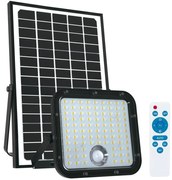 Екстериорен соларен прожектор LED/30W/6,4V 4000K IP65 + д.у.