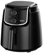 Фритюрник с горещ въздух AirFryer Midea MF-TN35D2, 1500W, 3.5 L, Технология DUALCYCLONE Rapid Air, Черен