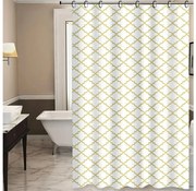 Завеса за душ TORO EASY 178x199 см бяла/жълта