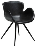 Черен тапициран трапезен стол с подлакътници Gaia – DAN-FORM Denmark