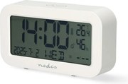 Nedis CLDK2005WT - Цифров часовник с будилник, термометър и хигрометър, 2xAA, бял