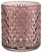 Тъмнорозова стъклена чаша за четки за зъби Atessa – Wenko