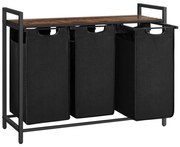 Кош за пране REX кафяв/черен