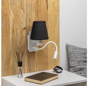 Brilagi - LED Аплик NUBILA 1xE27/25W/230V + LED/3W бял/черен