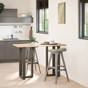 4013075 vidaXL Крака за бар маса, Т-образни, 2 бр., черни, 40x35x(90-91) см, стомана