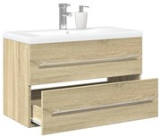 3325047 vidaXL Комплект мебели за баня от 2 части, дъб сонома, инженерно дърво