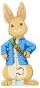 Дървен мини пъзел Peter Rabbit, в торбичка