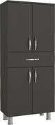 Многофункционален шкаф Montana TopMebel от меламин в антрацит цвят 59,4x31,5x140см.