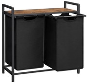 Кош за пране REX кафяв/черен