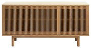 Нисък скрин от декор от дъб в естествен цвят 143x70 cm Tiber – Unique Furniture