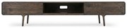 Кафява маса за телевизор от масивен дъб 220x45x45 cm Fawn – Gazzda