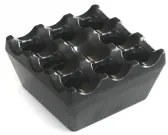 Меламинов пепелник ветроустойчив черен 9x9x4,5см (К-2012)AN - Alkan