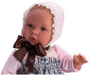 Asi - Кукла Лея, с рокличка на сини цветя и голяма кафява панделка 0186380