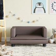 3196326 vidaXL Детски диван кафяв 60x40x30 см изкуствена кожа