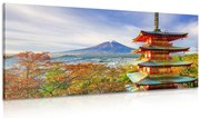 Картина на платно – Изглед към пагодата Чурейто и планината Фуджи