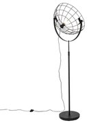 Индустриална подова лампа черна 50 см регулируема - Hanze