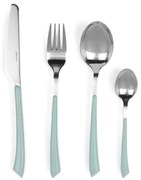 Комплект 24 бр прибори за хранене Luigi Ferrero Norsk FR-2431CS, Неръждаема стомана, Светлосин