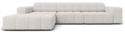 Светлосив ъглов диван (ляв ъгъл) Chicago - Cosmopolitan Design