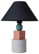 Черна настолна лампа с метален абажур (височина 40 cm) Rila – Opviq lights